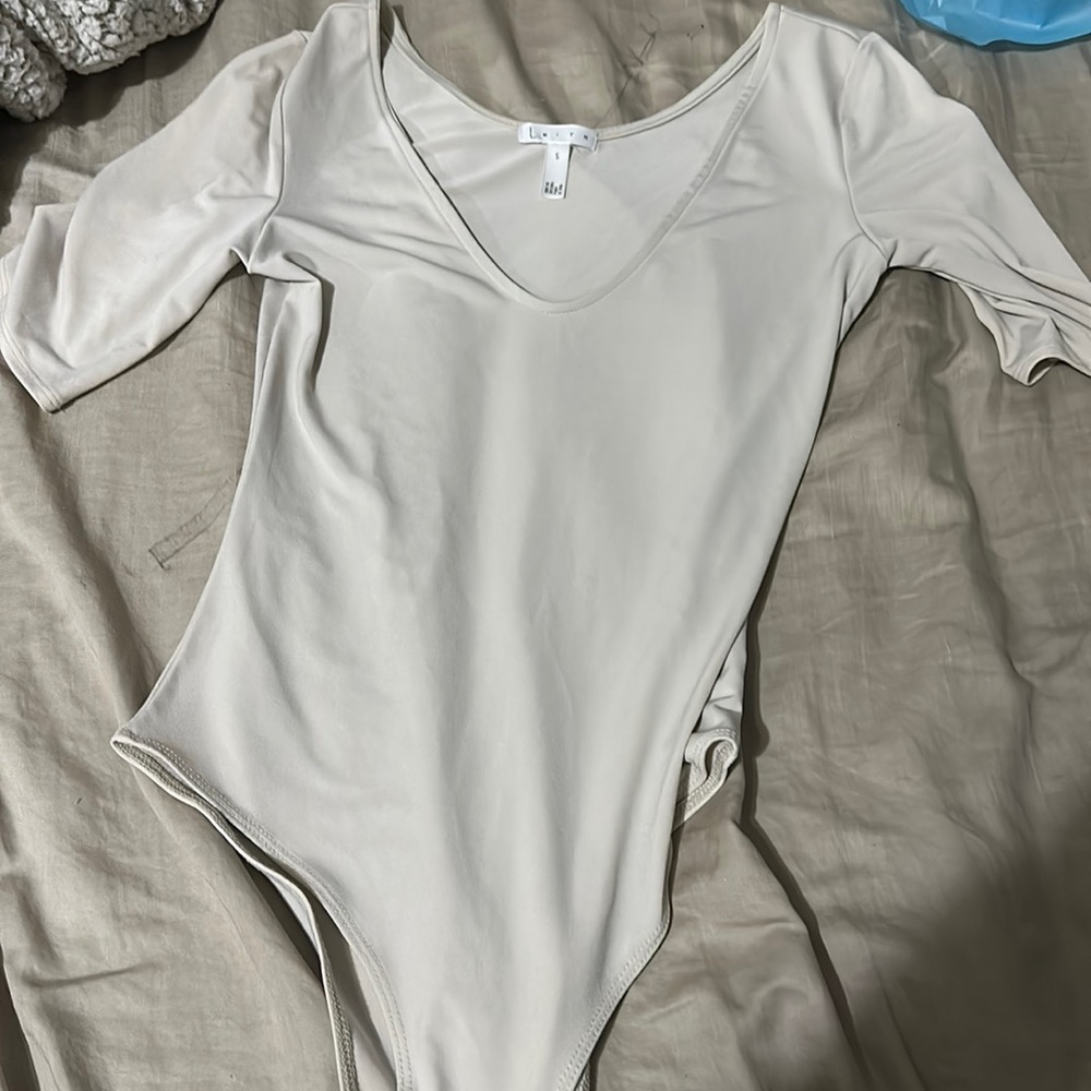 Leith cream colored body suit